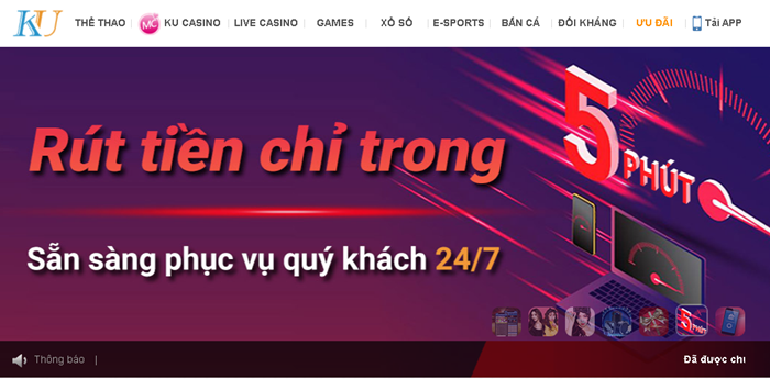 Rút và nạp tiền tại Kubet dễ dàng